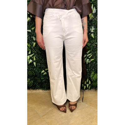 Jeans Wide Leg a Vita...
