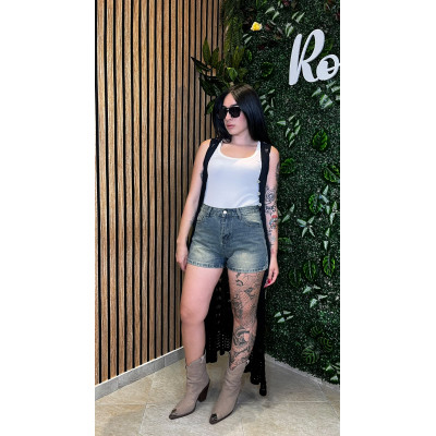 Short vintage sabbiato