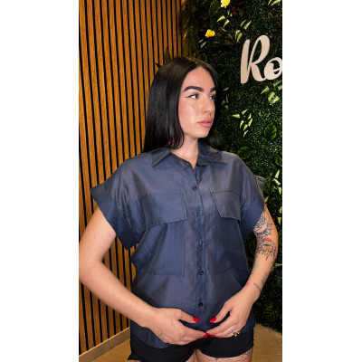 Camicia velata manica corta...