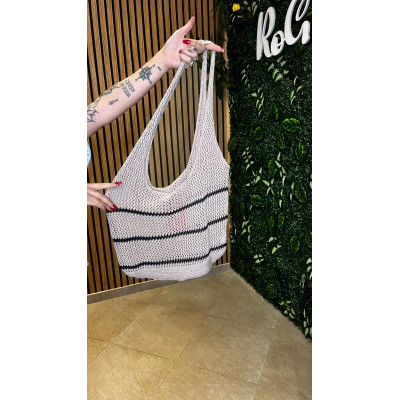 Borsa uncinetto fango