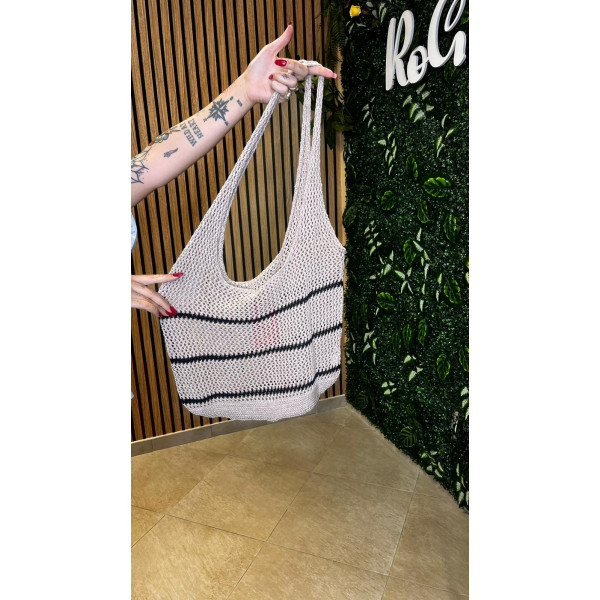 Borsa uncinetto fango