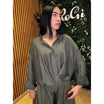 Camicia Over Fit in Tessuto...