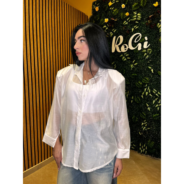 Camicia Velata con Spalline - Bianco Ottico