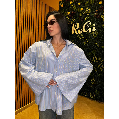 Camicia a Righe con Maniche...