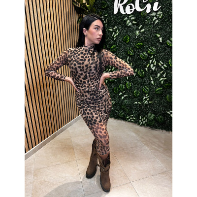 Abito Midi Animalier Lumina...