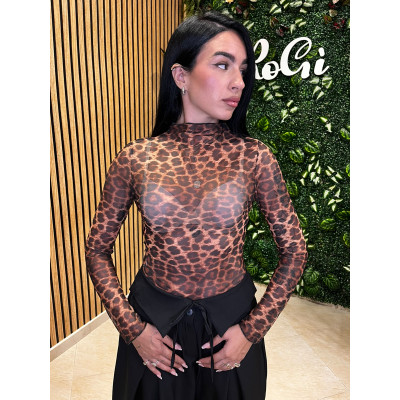 Body Animalier con Collo...