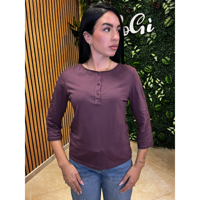 Maglia Basic a Maniche Tre...