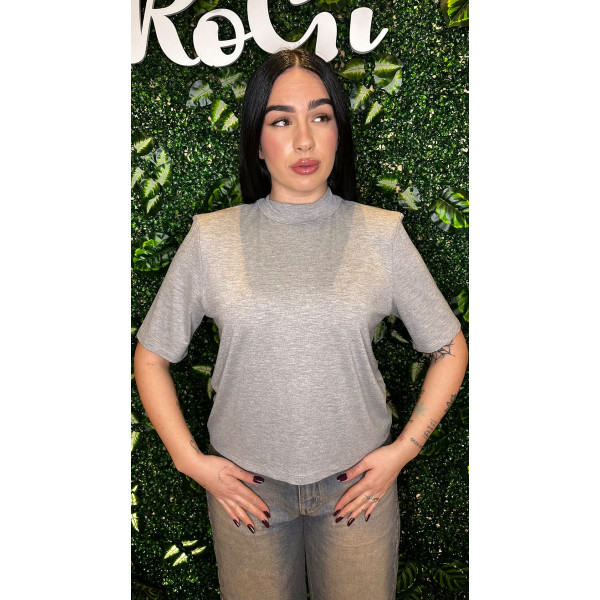 Maglia Grigia Mezzo Collo con Spalline – Just West – Taglia Unica