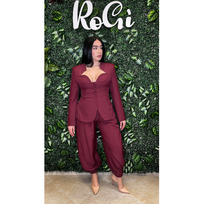 Coordinato Bordeaux "Glam...