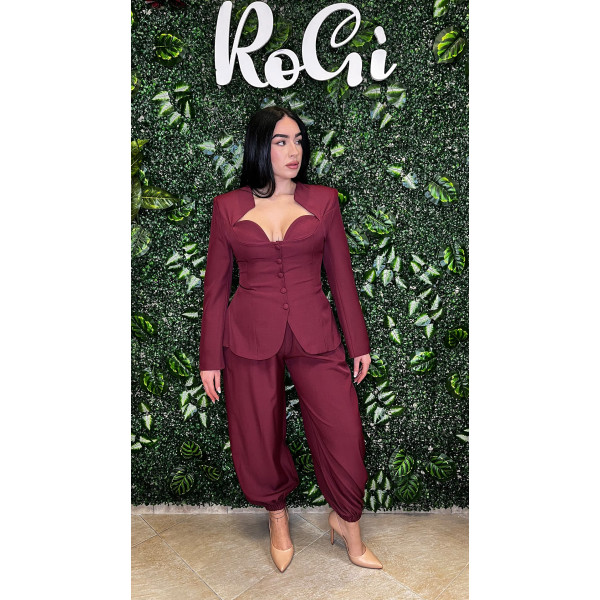 Coordinato Bordeaux "Glam Sculpt"