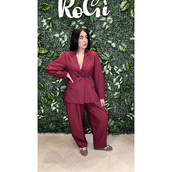 Tailleur Balloon Bordeaux
