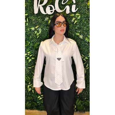 Camicia bianca Gessata con...